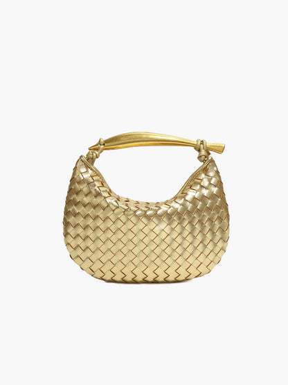 Clio Damen Handtasche Geflochtenes Kunstleder