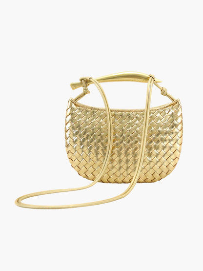Clio Damen Handtasche Geflochtenes Kunstleder