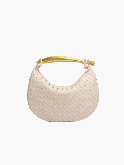 Clio Damen Handtasche Geflochtenes Kunstleder