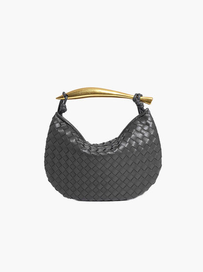 Clio Damen Handtasche Geflochtenes Kunstleder