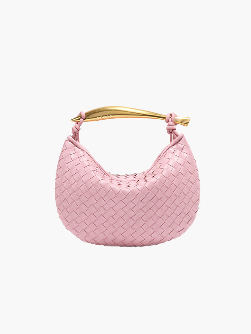 Clio Damen Handtasche Geflochtenes Kunstleder