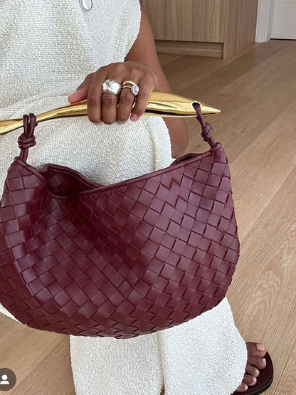 Clio Damen Handtasche Geflochtenes Kunstleder