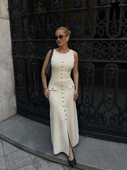 Damen Maxikleid Voller Länge Fließend Für Frauen - Norvielle
