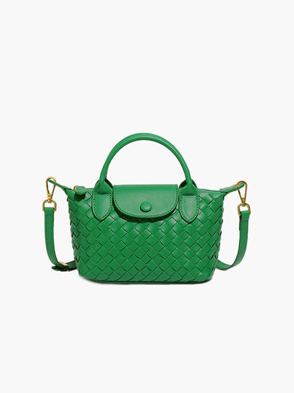 Geflochtene Damen-Mini-Tasche Kunstleder