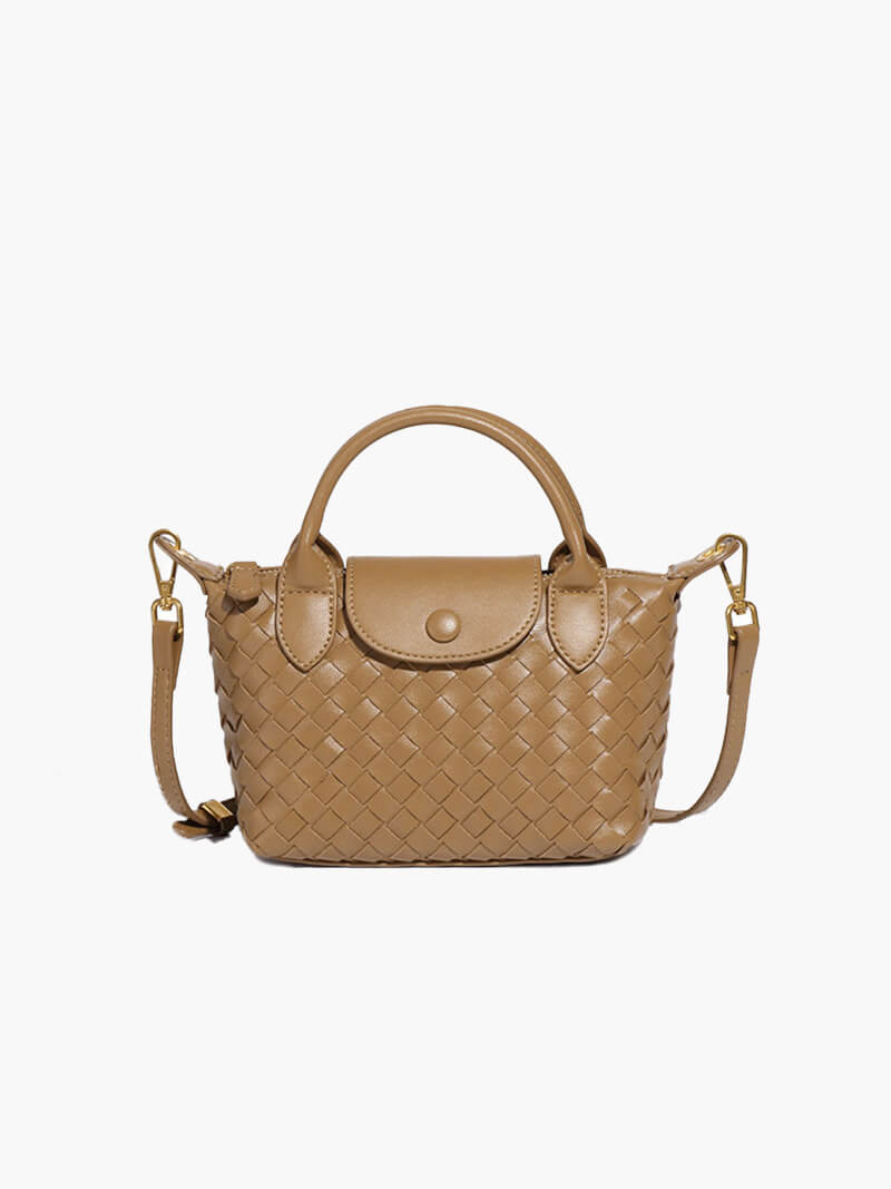 Geflochtene Damen-Mini-Tasche Kunstleder
