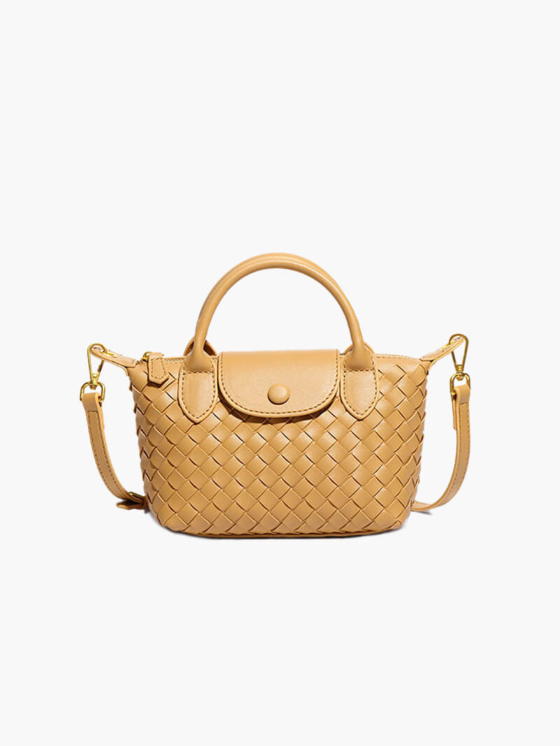 Geflochtene Damen-Mini-Tasche Kunstleder