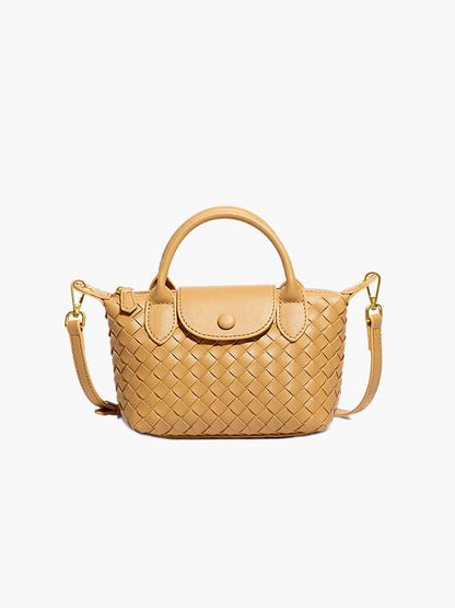 Geflochtene Damen-Mini-Tasche Kunstleder