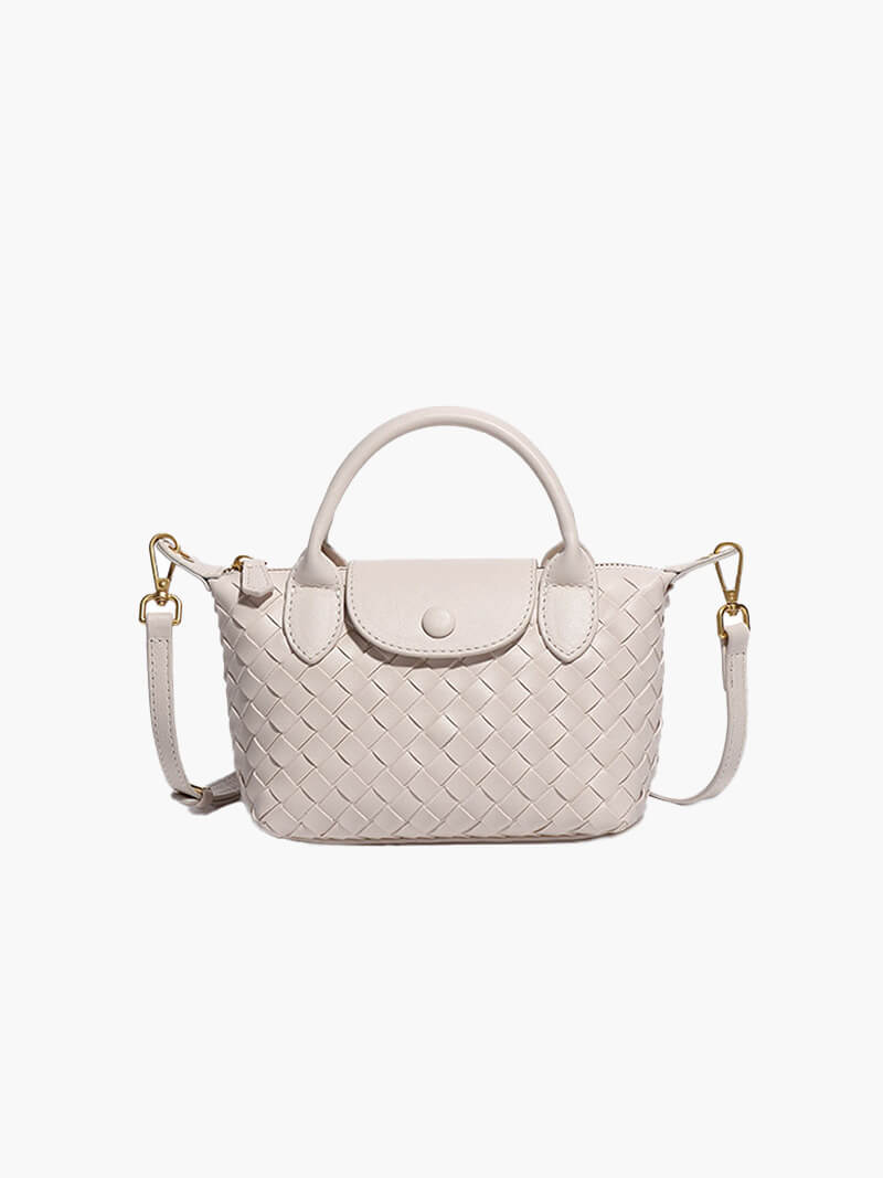 Geflochtene Damen-Mini-Tasche Kunstleder