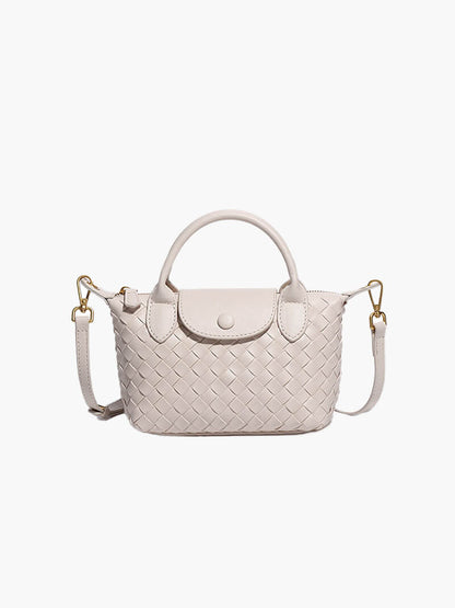 Geflochtene Damen-Mini-Tasche Kunstleder