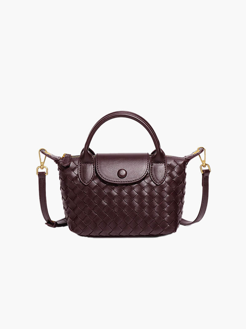 Geflochtene Damen-Mini-Tasche Kunstleder
