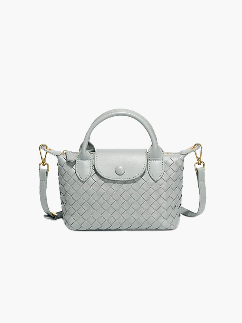 Geflochtene Damen-Mini-Tasche Kunstleder
