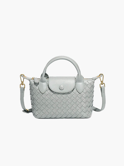 Geflochtene Damen-Mini-Tasche Kunstleder