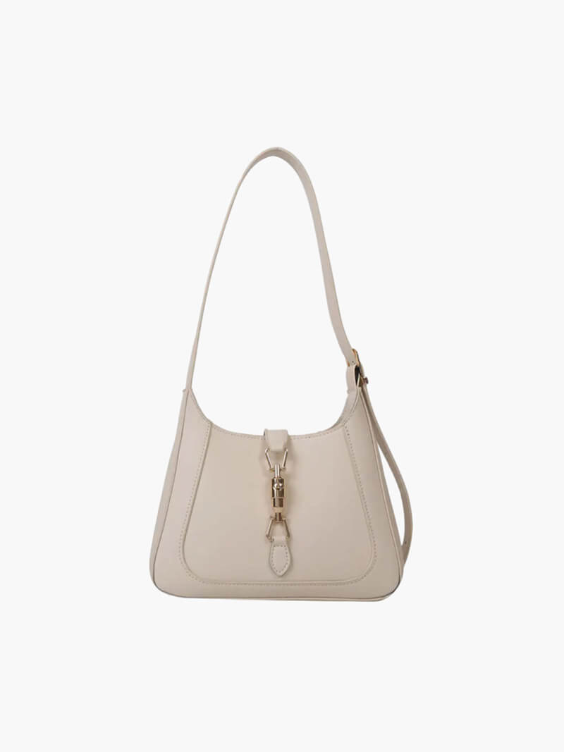 Dellina Damen Schultertasche Kunstleder Elegant