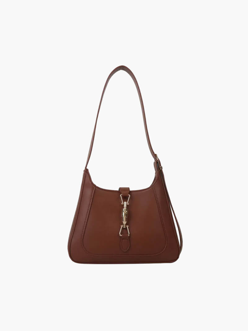 Dellina Damen Schultertasche Kunstleder Elegant