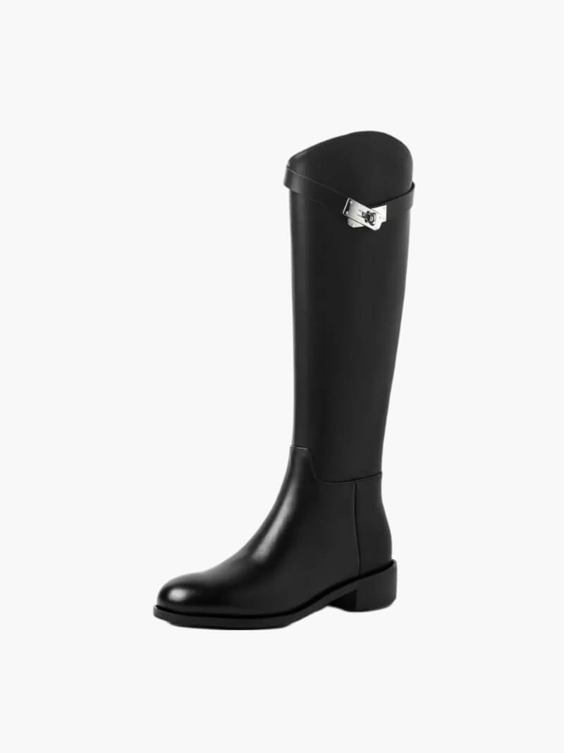 Damen Reitstiefel Leder Elegantes Design