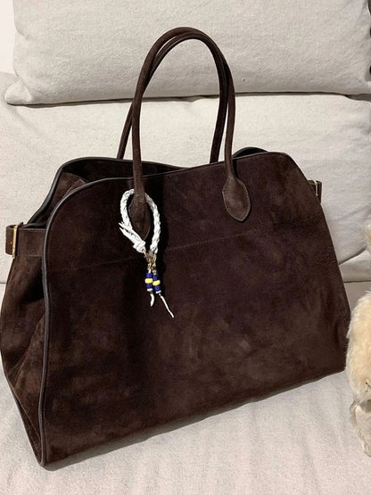 Wildleder Damenhandtasche aus hochwertigem Leder