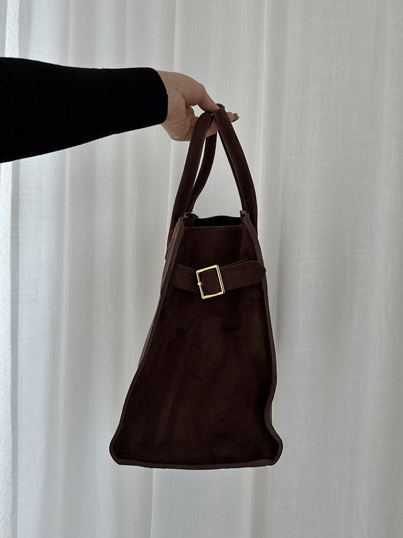 Wildleder Damenhandtasche aus hochwertigem Leder