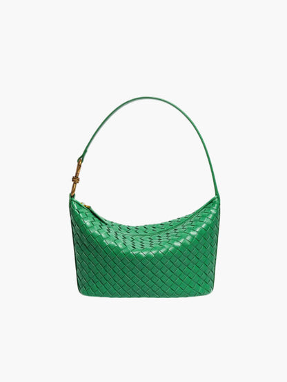 Isana Damen Schultertasche Geflochten Leder