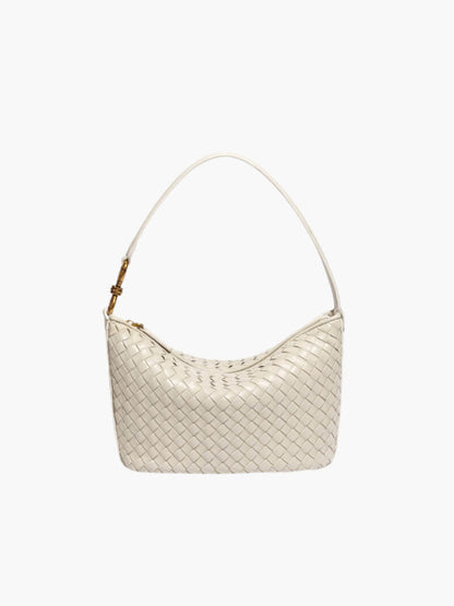 Isana Damen Schultertasche Geflochten Leder