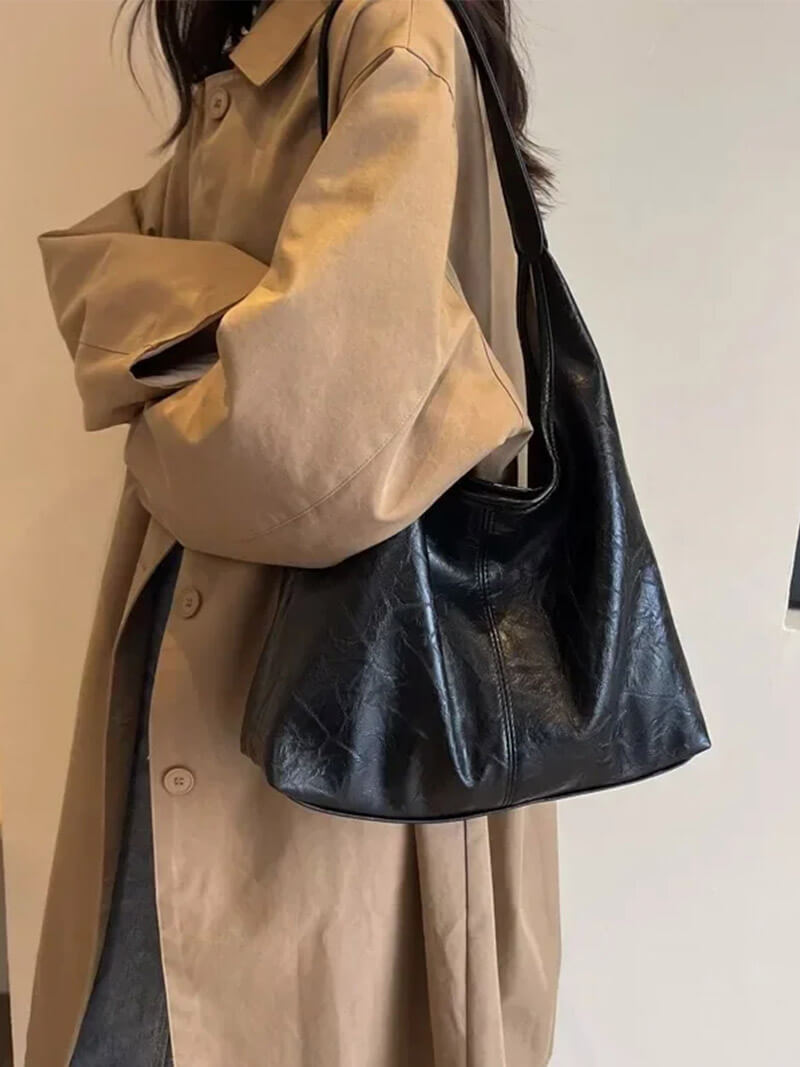 Caroly Damen Umhängetasche Kunstleder Minimalistisch