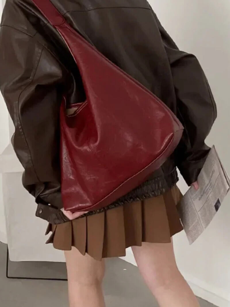 Caroly Damen Umhängetasche Kunstleder Minimalistisch