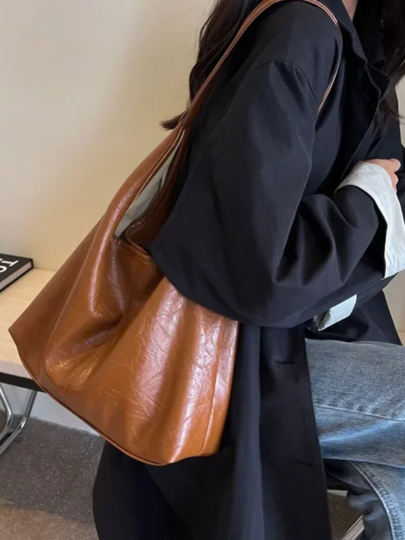 Caroly Damen Umhängetasche Kunstleder Minimalistisch