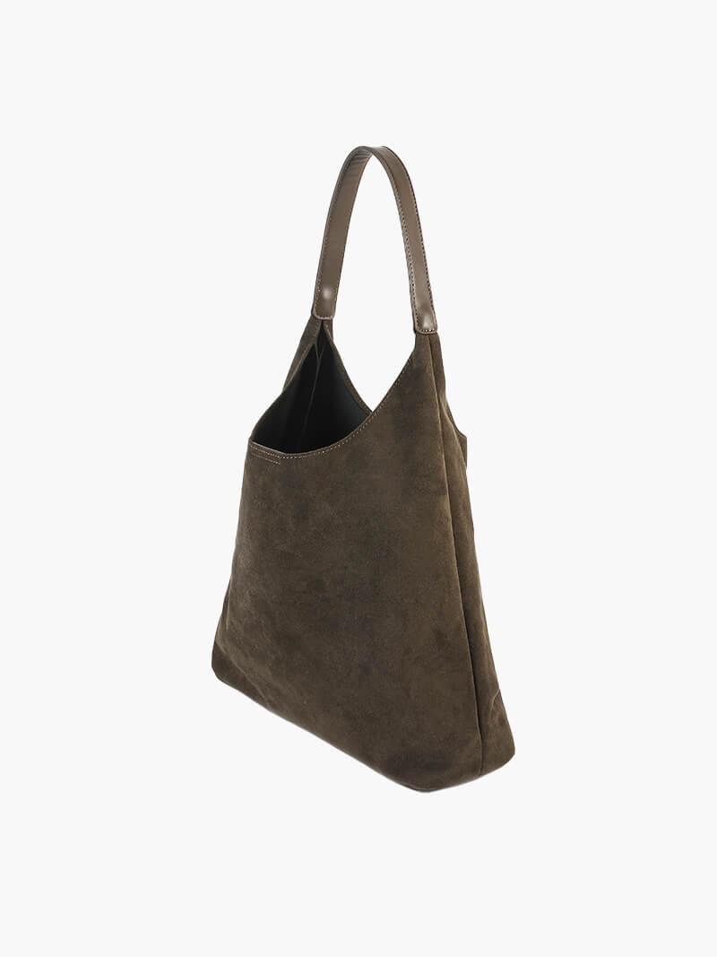 Olga Damen Schultertasche Wildleder Minimalistisch