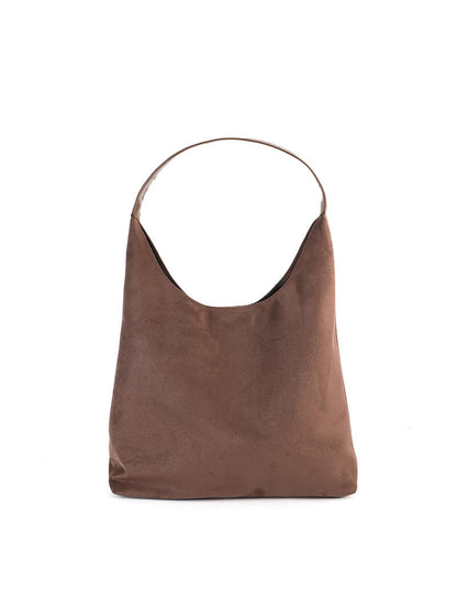 Olga Damen Schultertasche Wildleder Minimalistisch