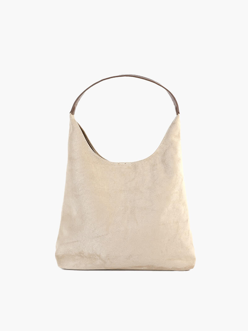 Olga Damen Schultertasche Wildleder Minimalistisch