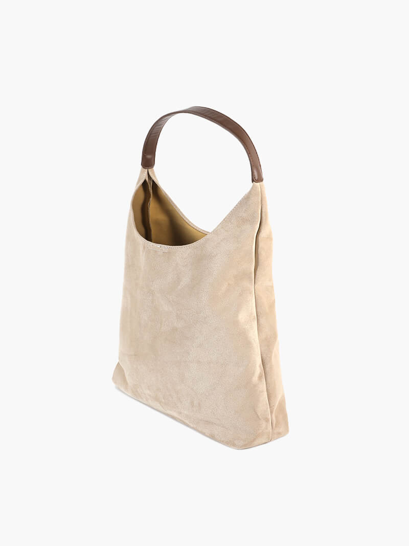 Olga Damen Schultertasche Wildleder Minimalistisch