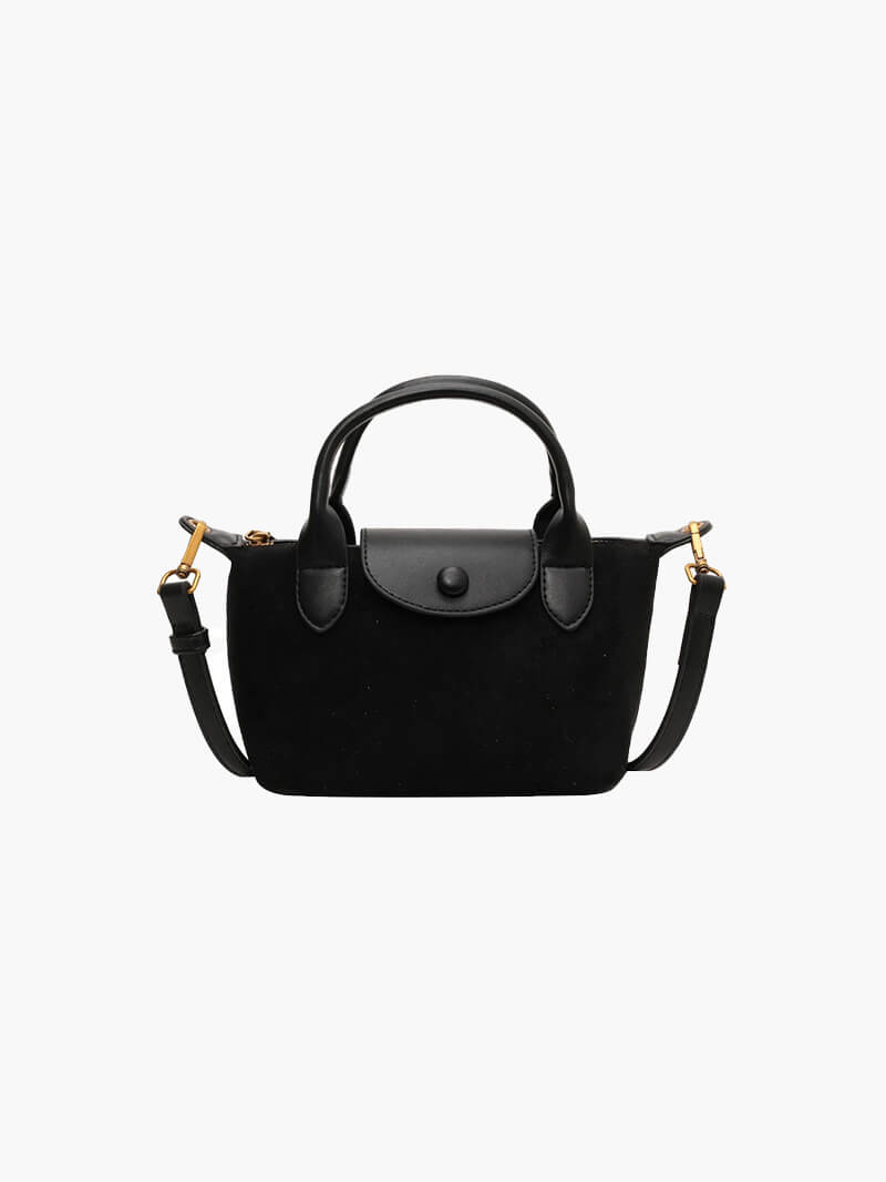 Stilvolle Damen Mini-Tasche Wildleder Braun - Norvielle