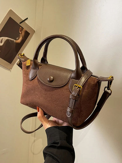 Stilvolle Damen Mini-Tasche Wildleder