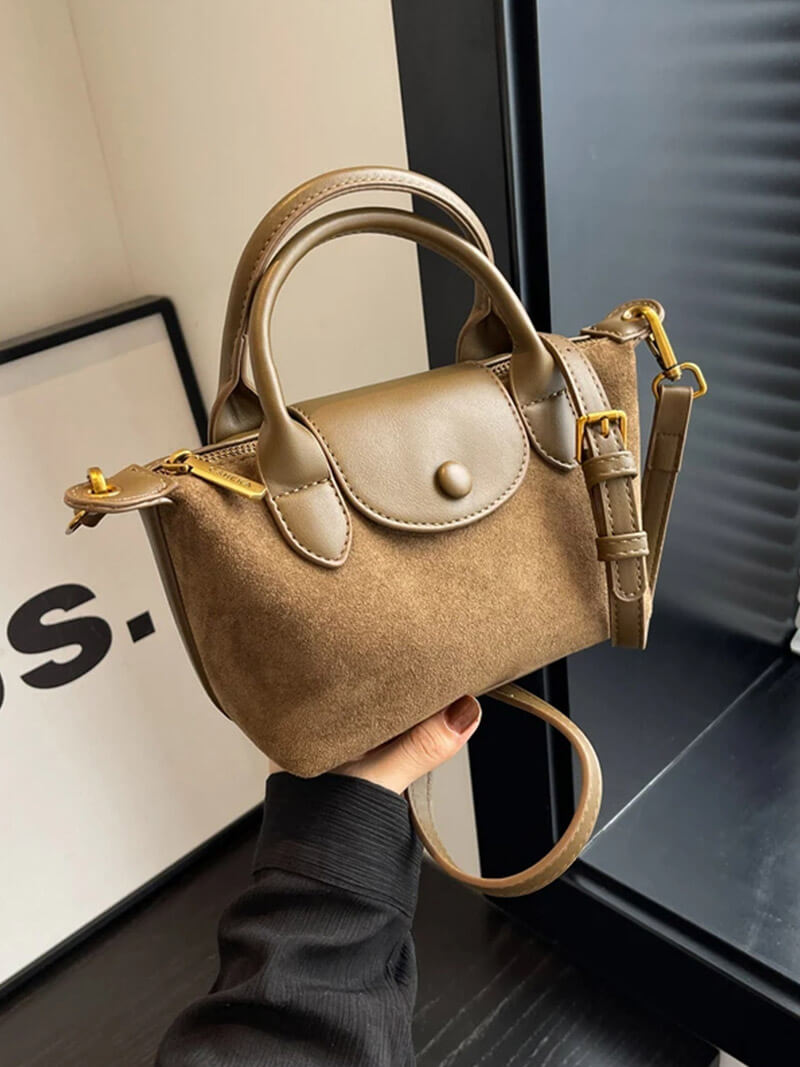 Stilvolle Damen Mini-Tasche Wildleder
