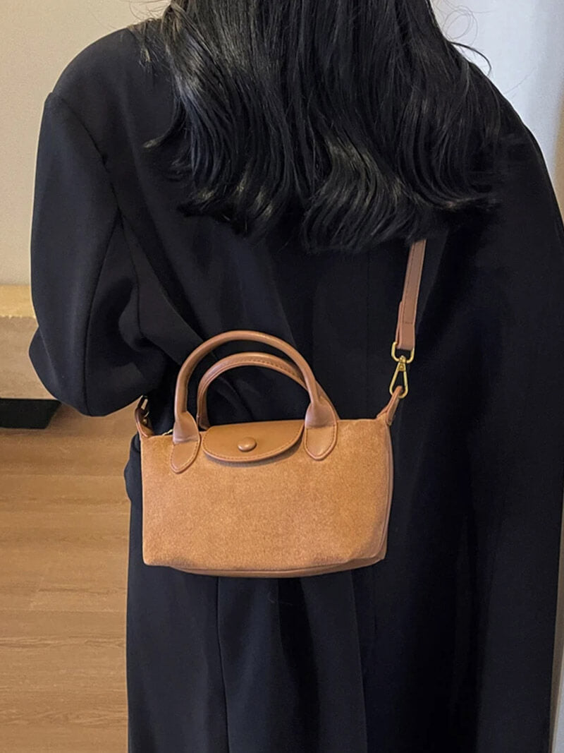 Stilvolle Damen Mini-Tasche Wildleder