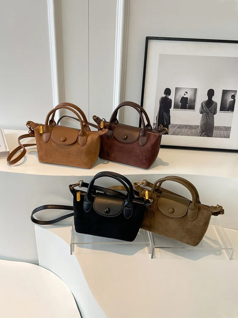 Stilvolle Damen Mini-Tasche Wildleder