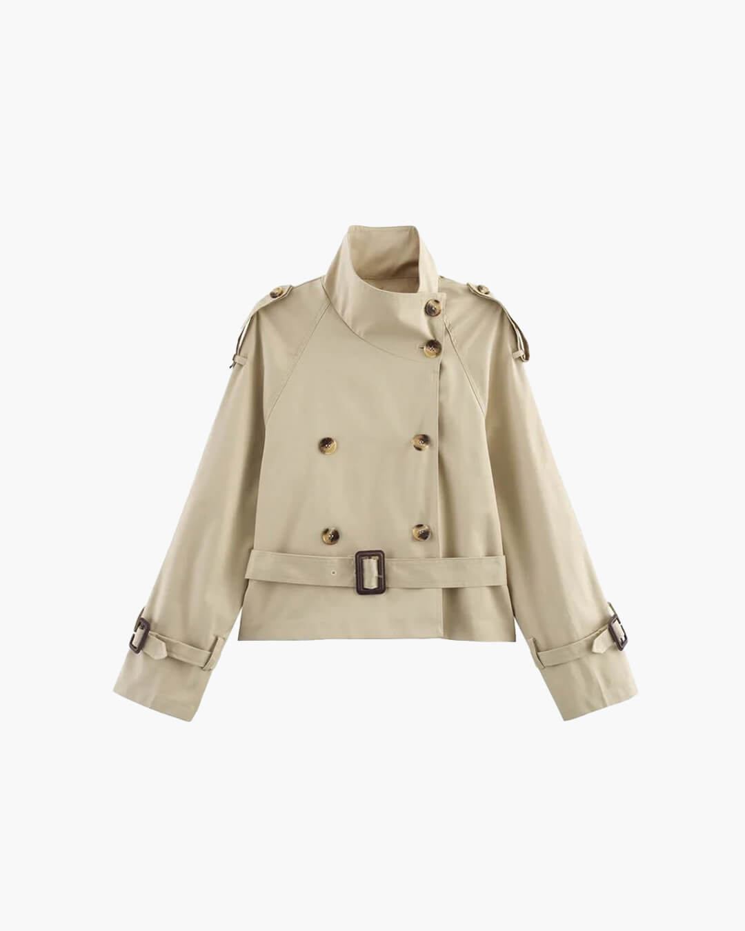 Damen Trenchcoat Moderner Schnitt Mit Gürtel - Norvielle