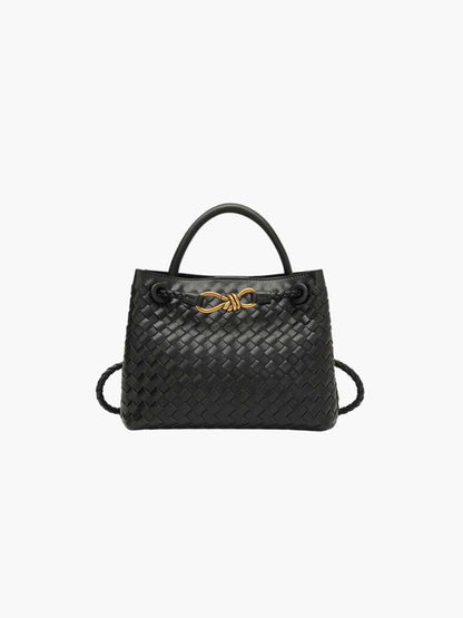 Geflochtene Damen Mini-Tasche Elegantes Design Braun - Norvielle