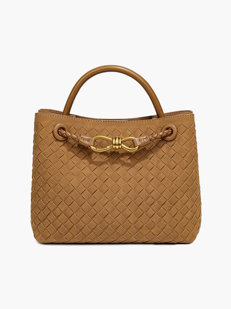 Geflochtene Damenhandtasche Wildleder