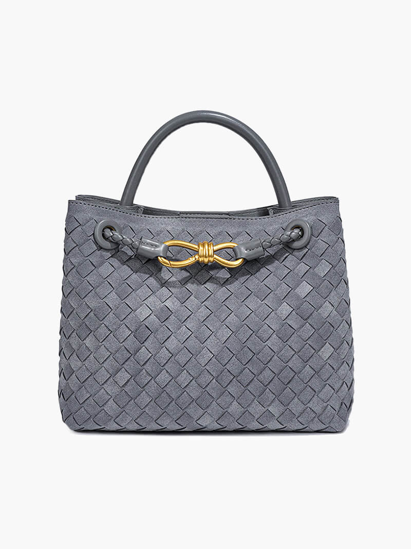 Geflochtene Damenhandtasche Wildleder