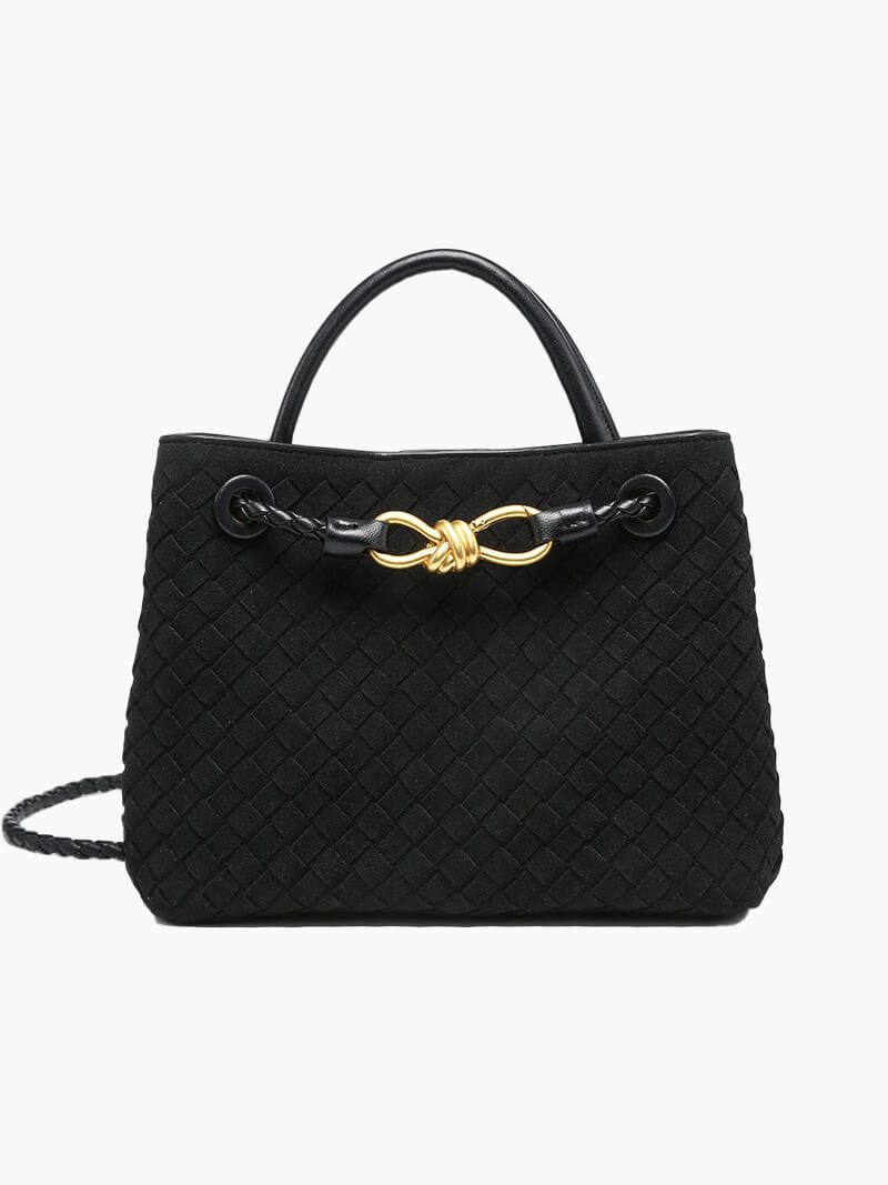 Geflochtene Damenhandtasche Wildleder