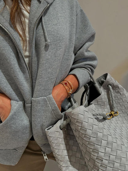 Geflochtene Damenhandtasche Wildleder