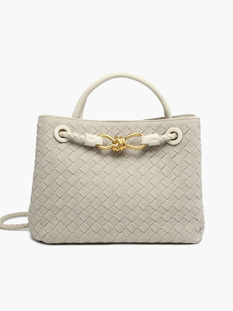 Geflochtene Damenhandtasche Wildleder