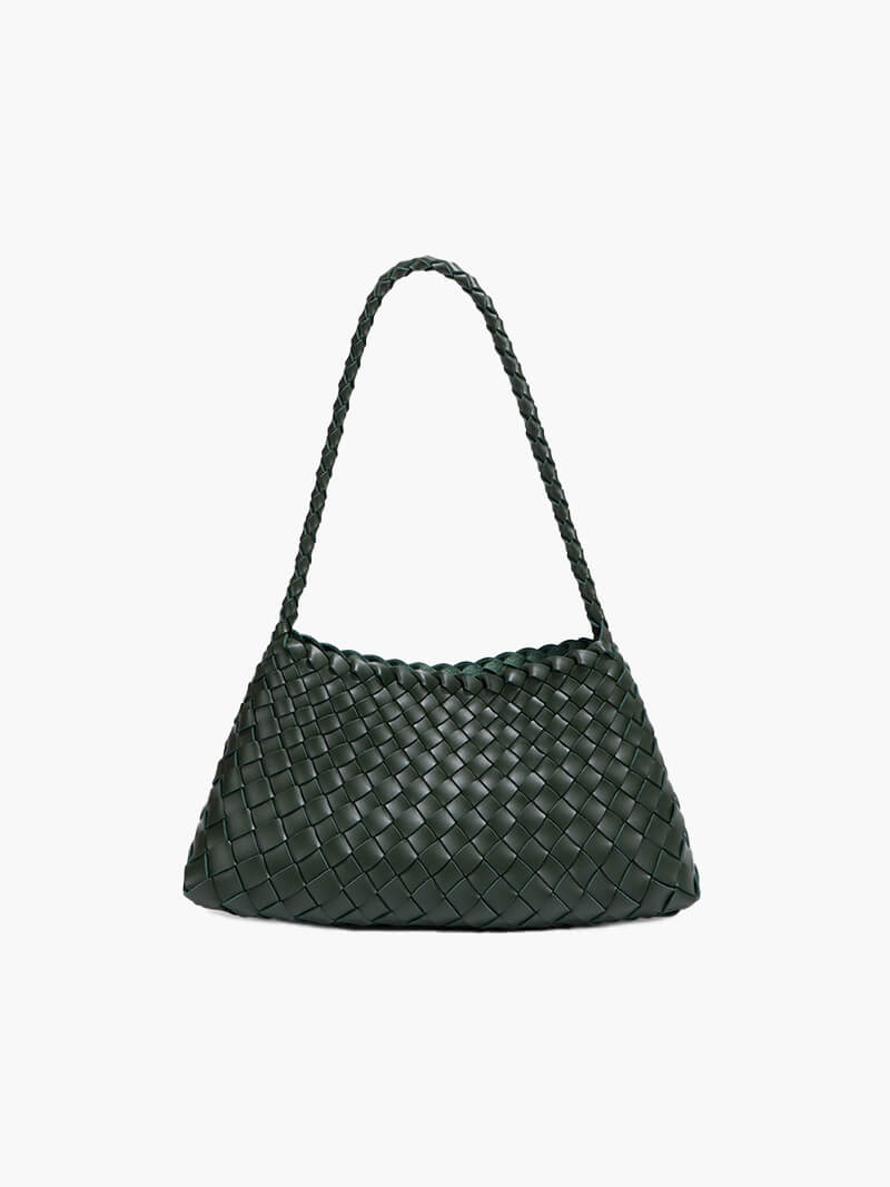 Liese Damen Schultertasche Geflochtenes Leder