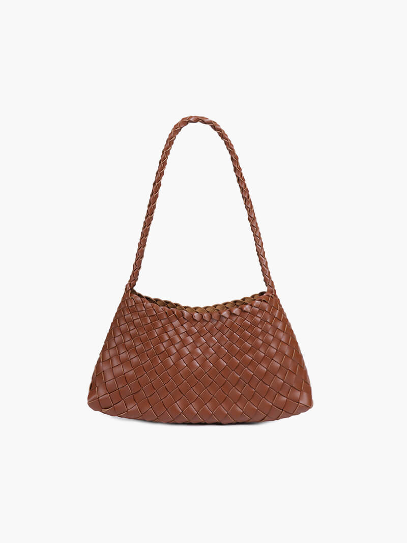 Liese Damen Schultertasche Geflochtenes Leder