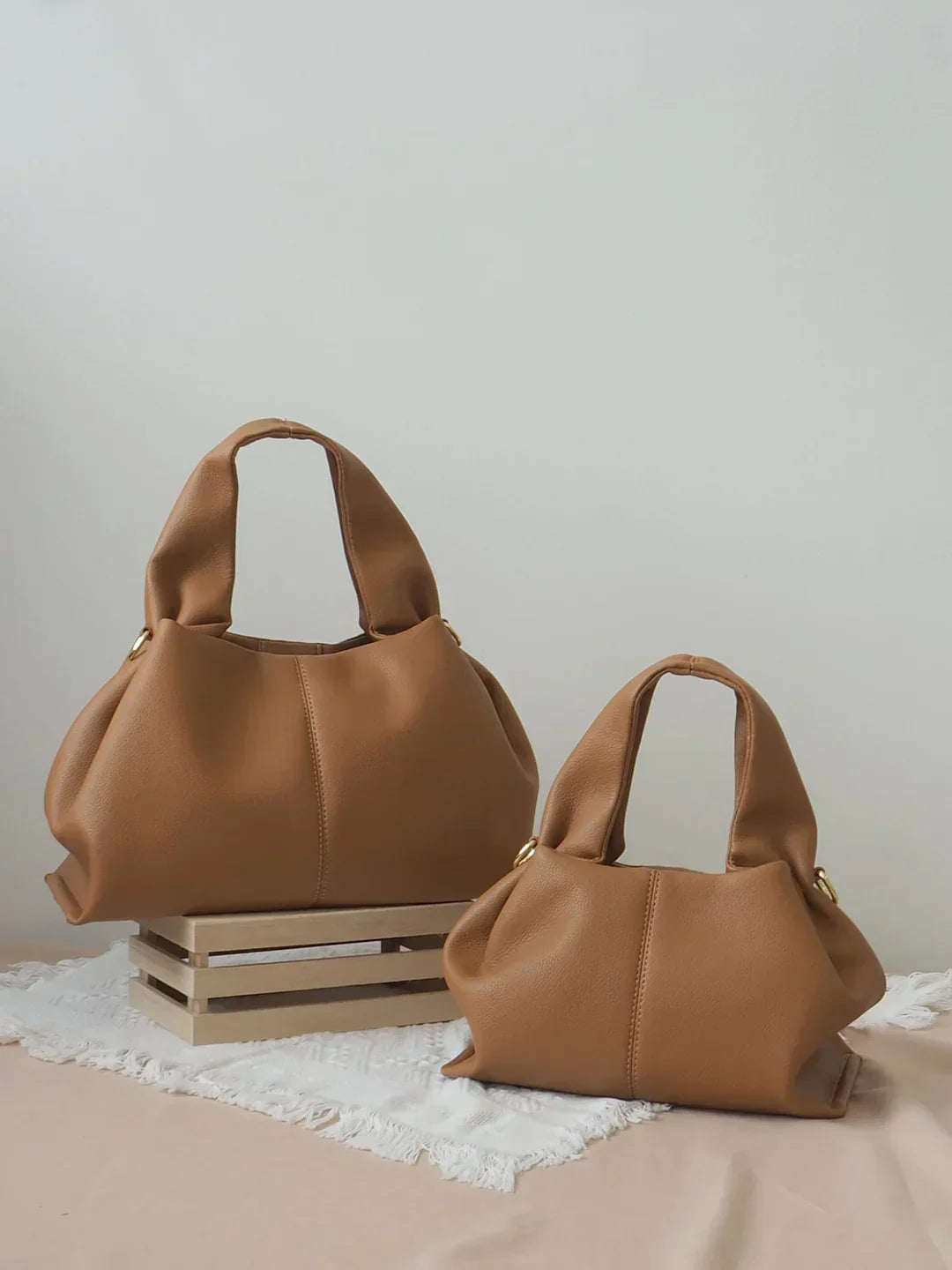 Kunstledertasche Damen Minimalistisch