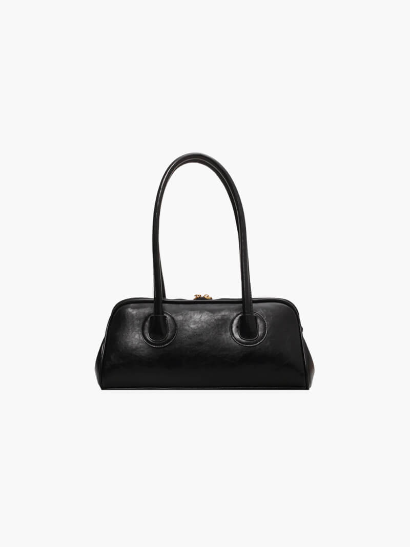 Damenhandtas Elegantes Design Kunstleder Schwarz - Norvielle