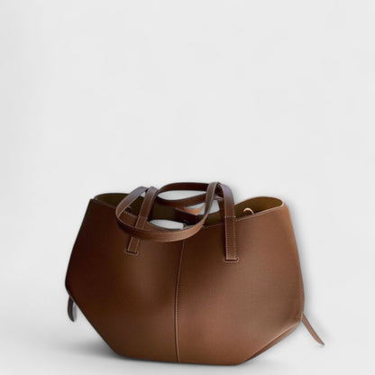 Damen-Handtasche Alltag Leder Schwarz - Norvielle