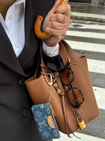 Zelinda Damen Bucket-Bag Kunstleder Stilvoll
