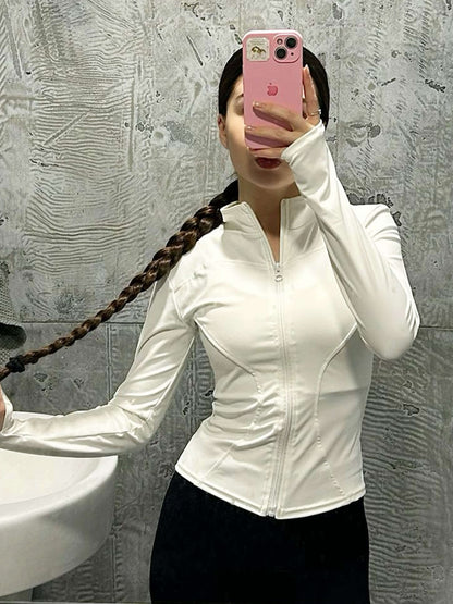 Damen Sportjacke Leichte Reißverschlussjacke