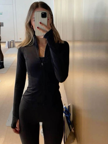 Damen Sportjacke Leichte Reißverschlussjacke